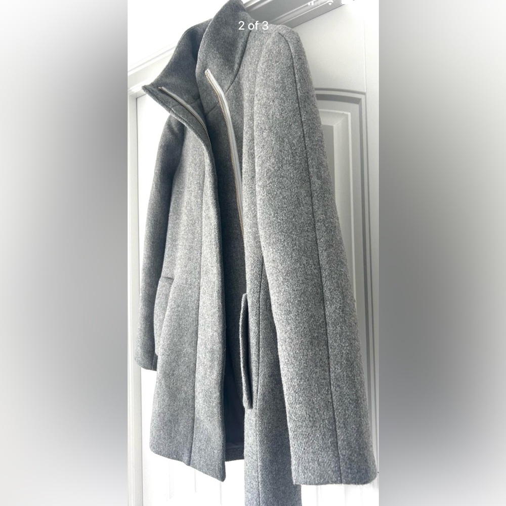 J CREW Gray Wool Coat - Picture 2 of 3